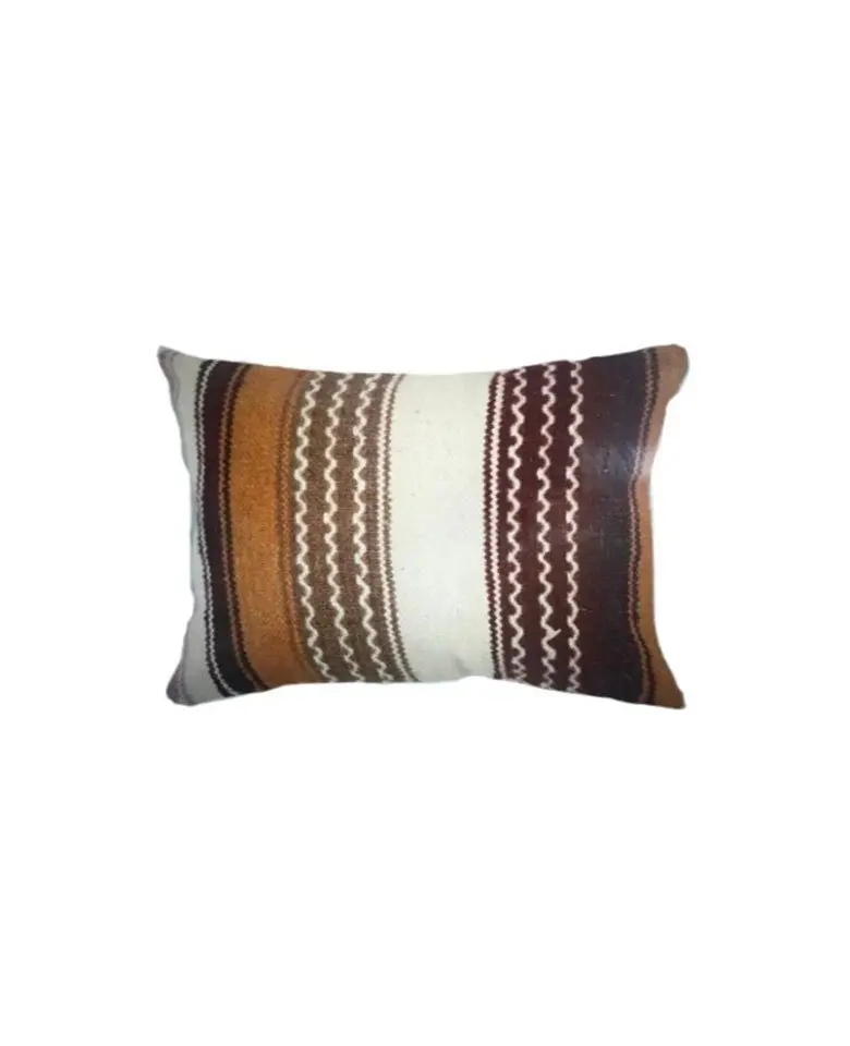 Cushion Cover made up of Leather hand cut and hand stitched