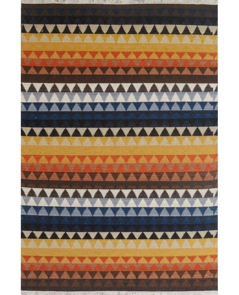 Hand Woven Flat Weave Rug made up of Wool