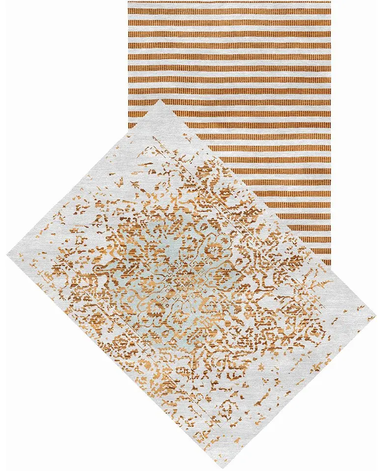 Hand knotted Rug made up of Recycled Polyester in 65 knots