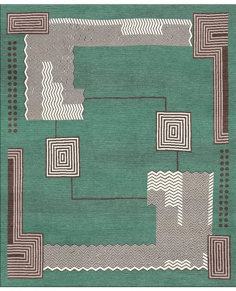 Indo-Nepali Rug made up of Pure Newzealand Wool in 135 knots