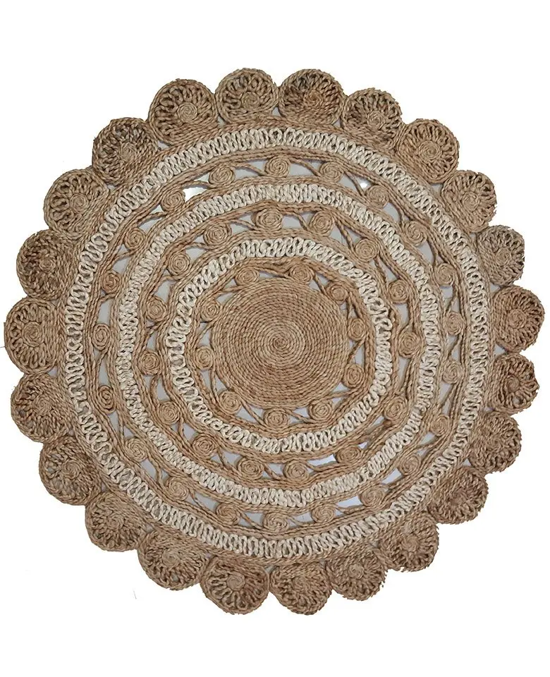 Handmade rug made up of Jute